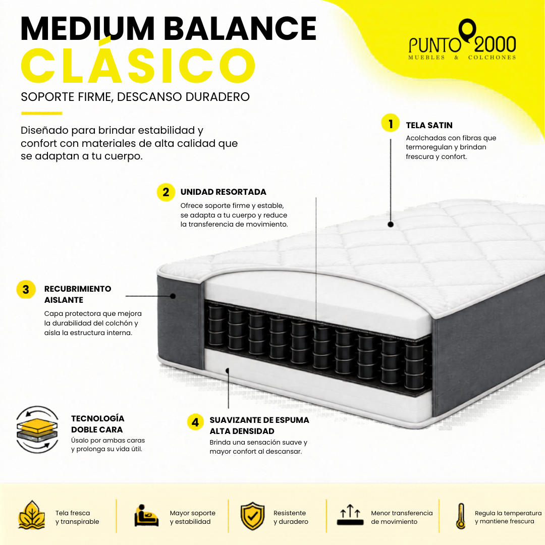 MEDIUM BALANCE -SEMIORTOPEDICO CLÁSICO - Imagen 4